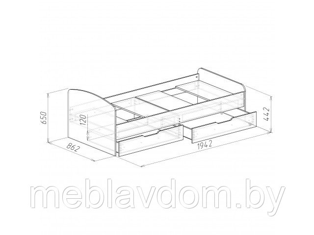 Односпальная кровать Мебель-Класс Лира-1 - фото 4 - id-p178806270