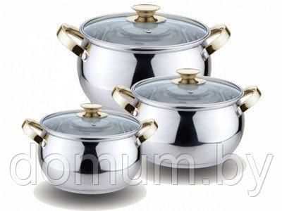Набор посуды из 6 пр. 2.1л, 3л, 4л KL-4206