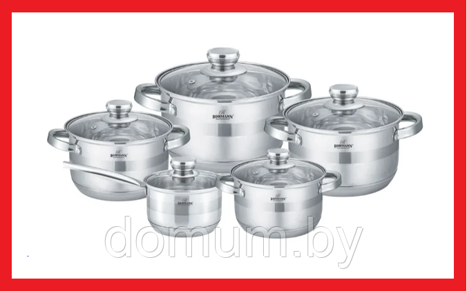 Посуда BH-1275-10 / 10 пр 2л/ 2,9л/ 3,9л/ 5,1л/ 6,6л/дно 7-ми шаг./ ст. кр.