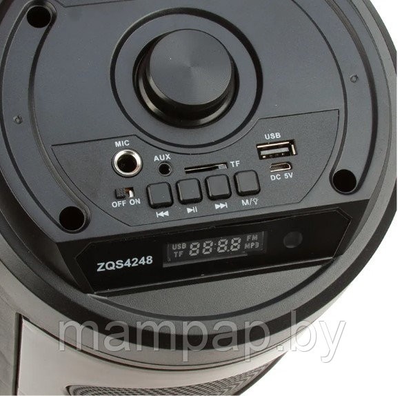 ZQS-4248 беспроводная портативная колонка Bluetooth + пульт + проводной микрофон - фото 3 - id-p188922913