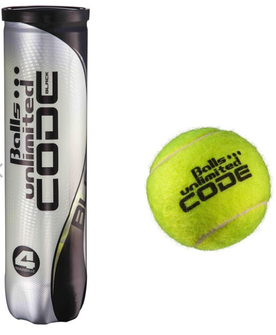 Мячи теннисные Balls Unlimited Code Black (4 шт. в упаковке) - фото 1 - id-p188921964