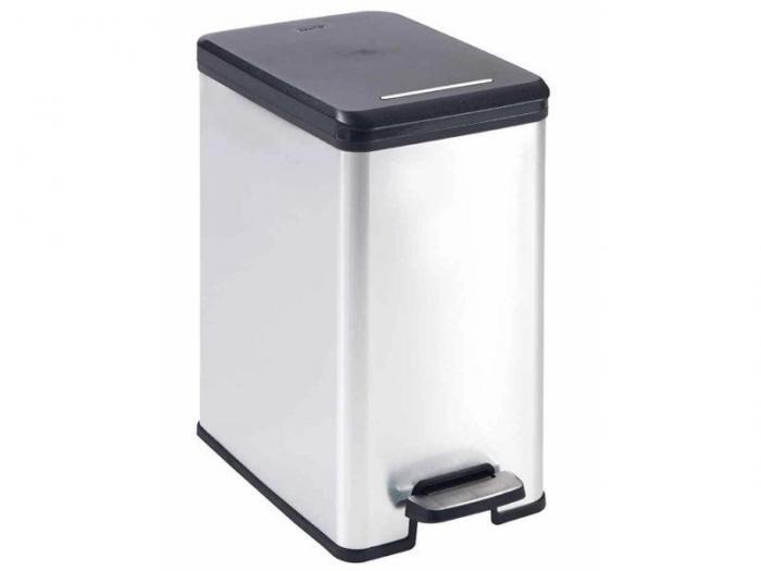 Мусорное кухонное ведро бак контейнер мусорка урна с крышкой педалью Curver Slim Bin 25л для мусора кухни