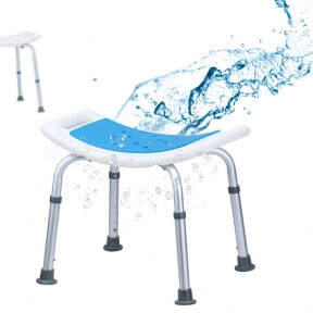 Поддерживающий стул для ванной и душа ТИТАН (складной, регулируемый) С отверстиями для лейки (душа)/ Упаковка - фото 1 - id-p188579423