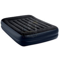 Матрас-кровать надувная полутораспальная + электронасос Intex Queen Pillow Rest Raised Airbed (арт. 64124F)