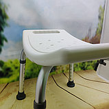 Поддерживающий стул для ванной и душа ТИТАН (складной, регулируемый) С отверстиями для лейки (душа), фото 10