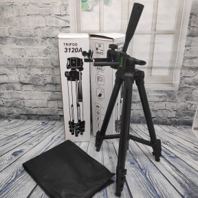 (Оригинал) Штатив для камеры и телефона Tripod 3120 (35-102 см) с непромокаемым чехлом - фото 1 - id-p179629792