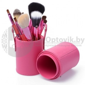 Набор кистей для макияжа MAC в тубусе, 12 кистей Pink (розовый)