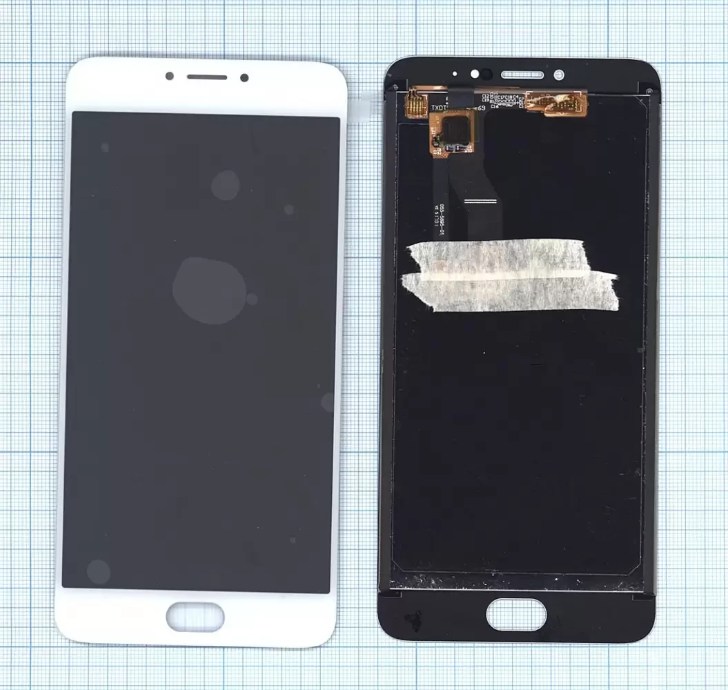 Дисплей (экран в сборе) для телефона Meizu M3 Note M681H, белый - фото 1 - id-p188933383