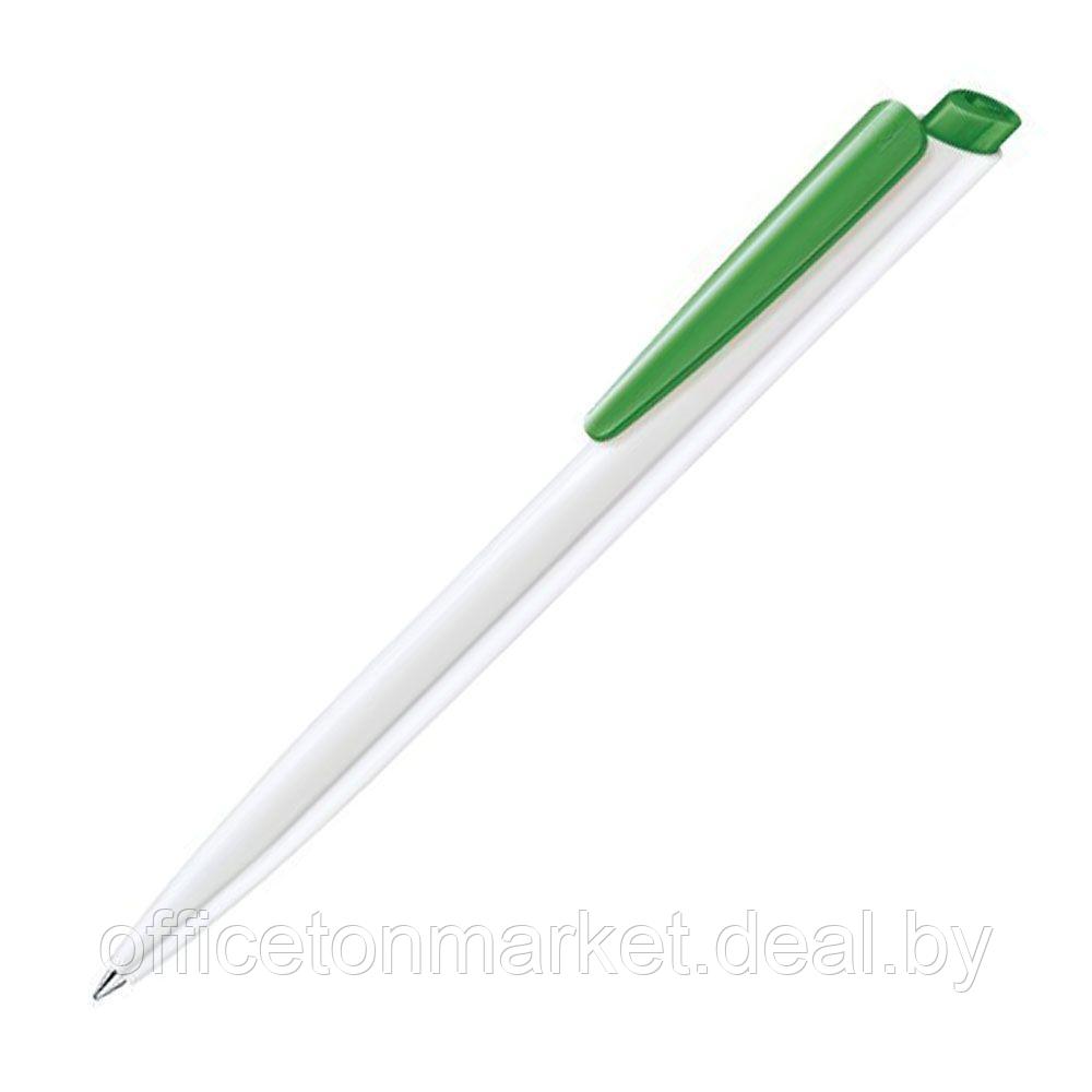 Ручка шариковая автоматическая "Senator Dart Polished Basic", 1.0 мм, белый, темно-зеленый, стерж. синий - фото 1 - id-p148118658