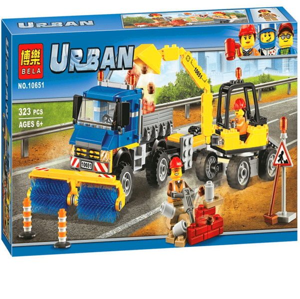 10651 Конструктор Bela Urban "Уборочная техника" 323 детали, аналог Lego City 60152 в - фото 1 - id-p188937110