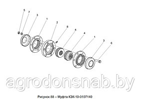 Муфта ведущего моста КЗК-10-0107140