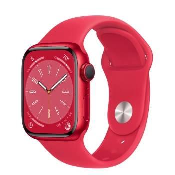 Apple Apple Watch Series 8 GPS 41mm (PRODUCT)RED Aluminum Case with Red Sport Band (MNP73) - фото 1 - id-p188939326