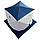 Палатка зимняя куб СЛЕДОПЫТ 210х210х214 см, Oxford 210D PU 1000, 4-местная ,цв. бело-синий, фото 10