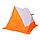 Палатка зимняя СЛЕДОПЫТ 2-скатная, 180х180х150 см  Oxford 210D PU 1000, цв. бело-оранж., фото 2