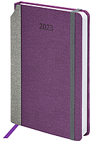 Ежедневник датированный 2023 А5 138x213 мм  "Mosaic", под кожу, фиолетовый