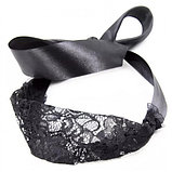 Ажурная черная маска Kissexpo с атласной лентой, фото 3