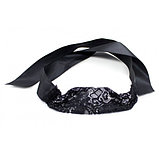 Ажурная черная маска Kissexpo с атласной лентой, фото 4