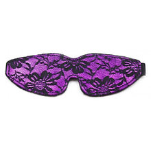 Кружевная черно-фиолетовая маска на глаза Kissexpo