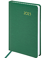 Ежедневник датированный 2023 А5 138x213 мм  "Select", балакрон, зеленый