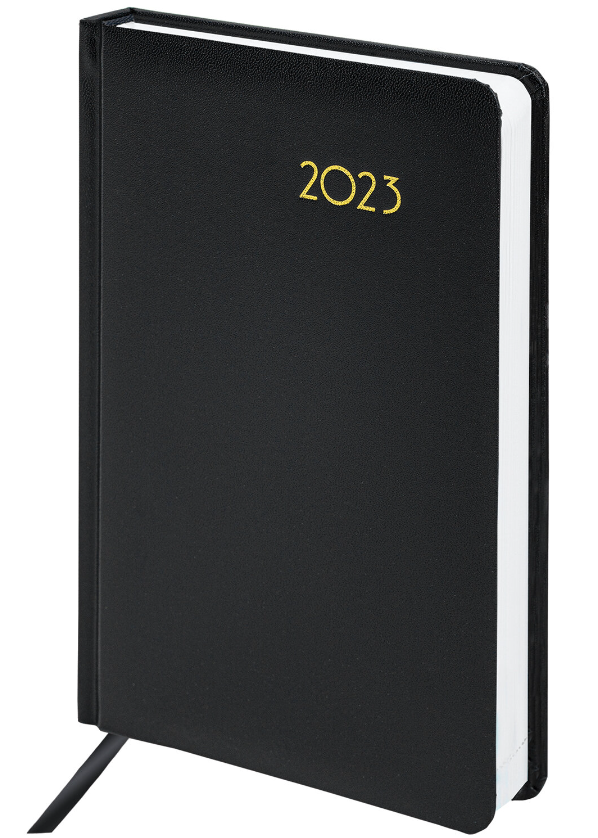 Ежедневник датированный 2023 А5 138x213 мм "Select", балакрон, черный