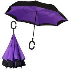 Умный двухсторонний зонт с обратным открыванием / сиреневый - фото 1 - id-p188963888