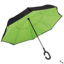 Умный двухсторонний зонт с обратным открыванием / зеленый