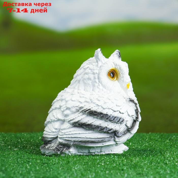 Садовая фигура "Совушка малая" белая 15х15см - фото 2 - id-p188541152