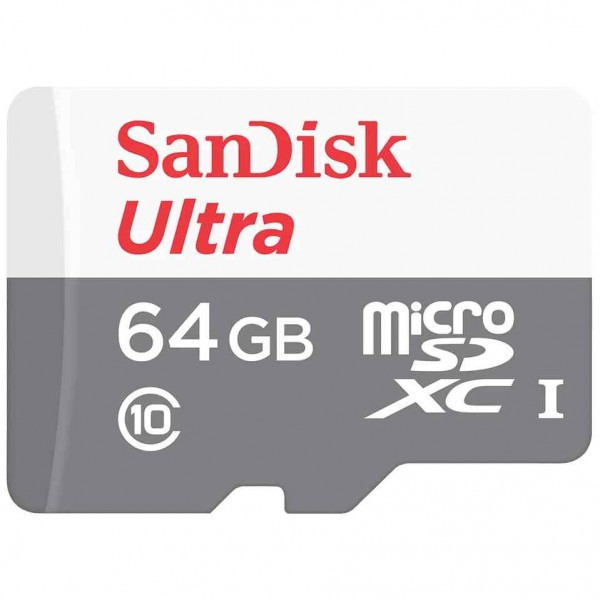 Карта памяти SanDisk Ultra microSDXC 64Gb UHS-I U1 100MB/s с адаптером - фото 1 - id-p188964323