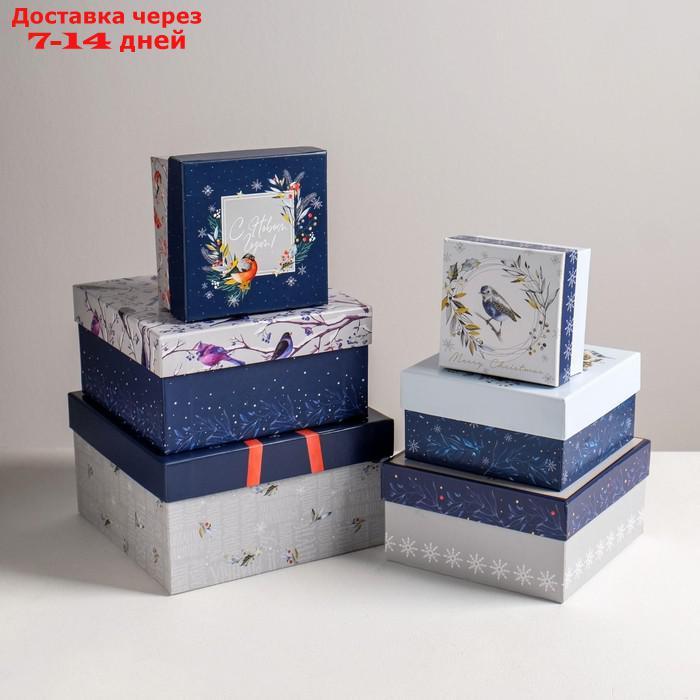 Набор подарочных коробок 6 в 1 "Новогодний", 10 × 10 × 6 - 20 × 20 × 11 см - фото 1 - id-p188539197