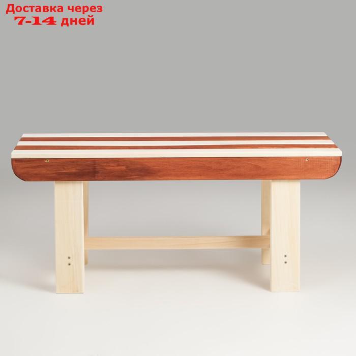 Лавка из наличника, 100×40×43,5см, из липы, День ночь - фото 4 - id-p188541319