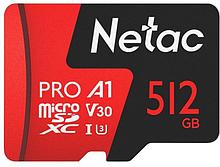 Карта памяти Netac MicroSDXC 512GB V30/A1/C10 Netac P500 Extreme Pro с адаптером