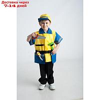 Карнавальный костюм "Рабочий", куртка, кепка, рост 122-128 см