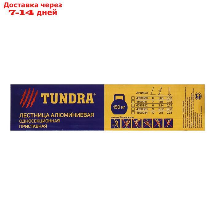 Лестница TUNDRA, алюминиевая, односекционная, приставная, 7 ступеней, 1950 мм - фото 3 - id-p188541590