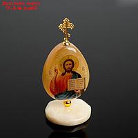 Яйцо "Спаситель Иисус Христос", на подставке, 5×11 см, селенит