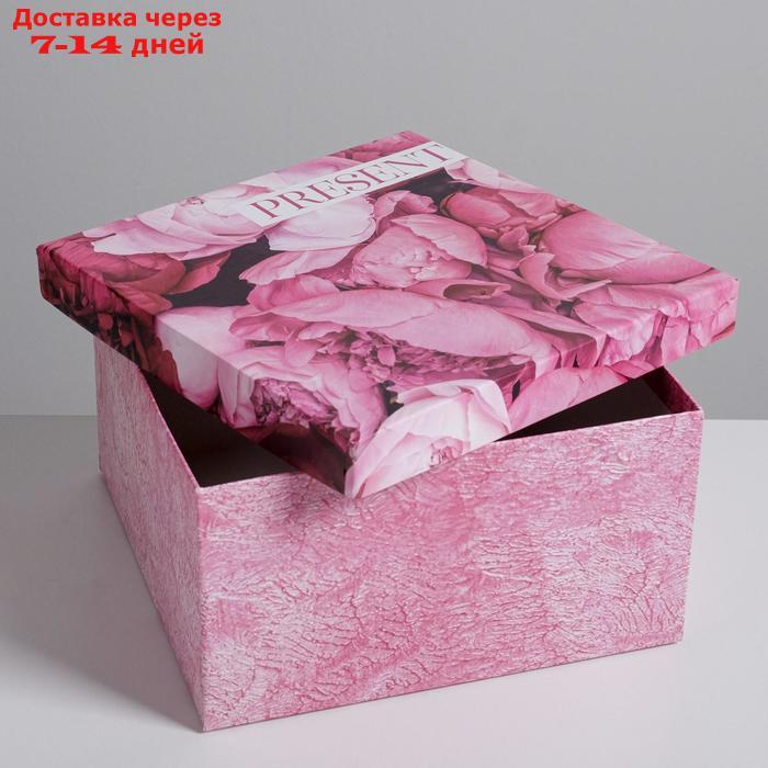 Набор подарочных коробок 10 в 1 "Цветочный", 10.2 × 10.2 × 6 28.2 × 28.2 × 15 см - фото 7 - id-p188539546
