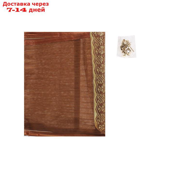 Сетка антимоскитная для дверей, 100 × 210 см, на магнитах, цвет коричневый - фото 7 - id-p188540696