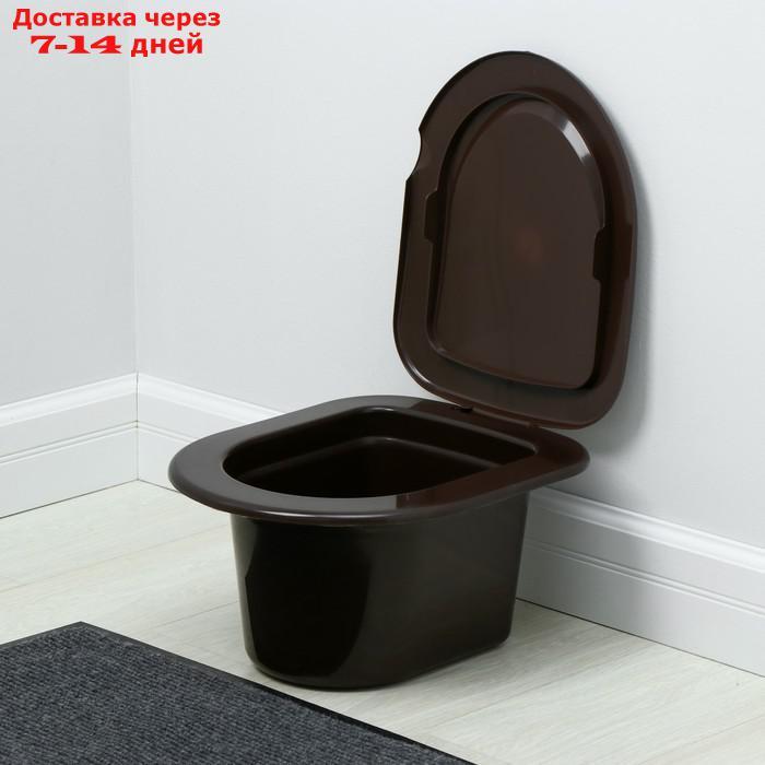 Ведро-туалет, 11 л, коричневый - фото 1 - id-p188540821