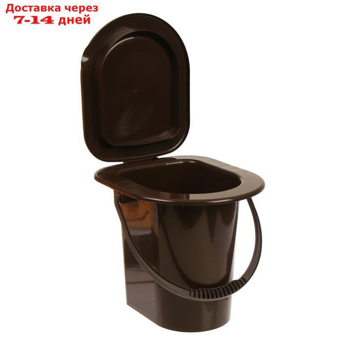 Ведро-туалет, 13 л, со съёмной ручкой, коричневое - фото 3 - id-p188540968