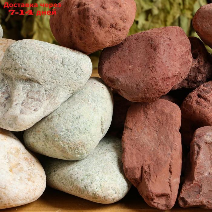 Камень для бани "Смесь" жадеит, яшма, кварц, ведро 15кг - фото 3 - id-p188541057