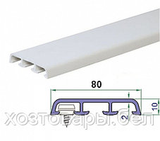 Наличник 80мм (6,5 м) ПВХ белый