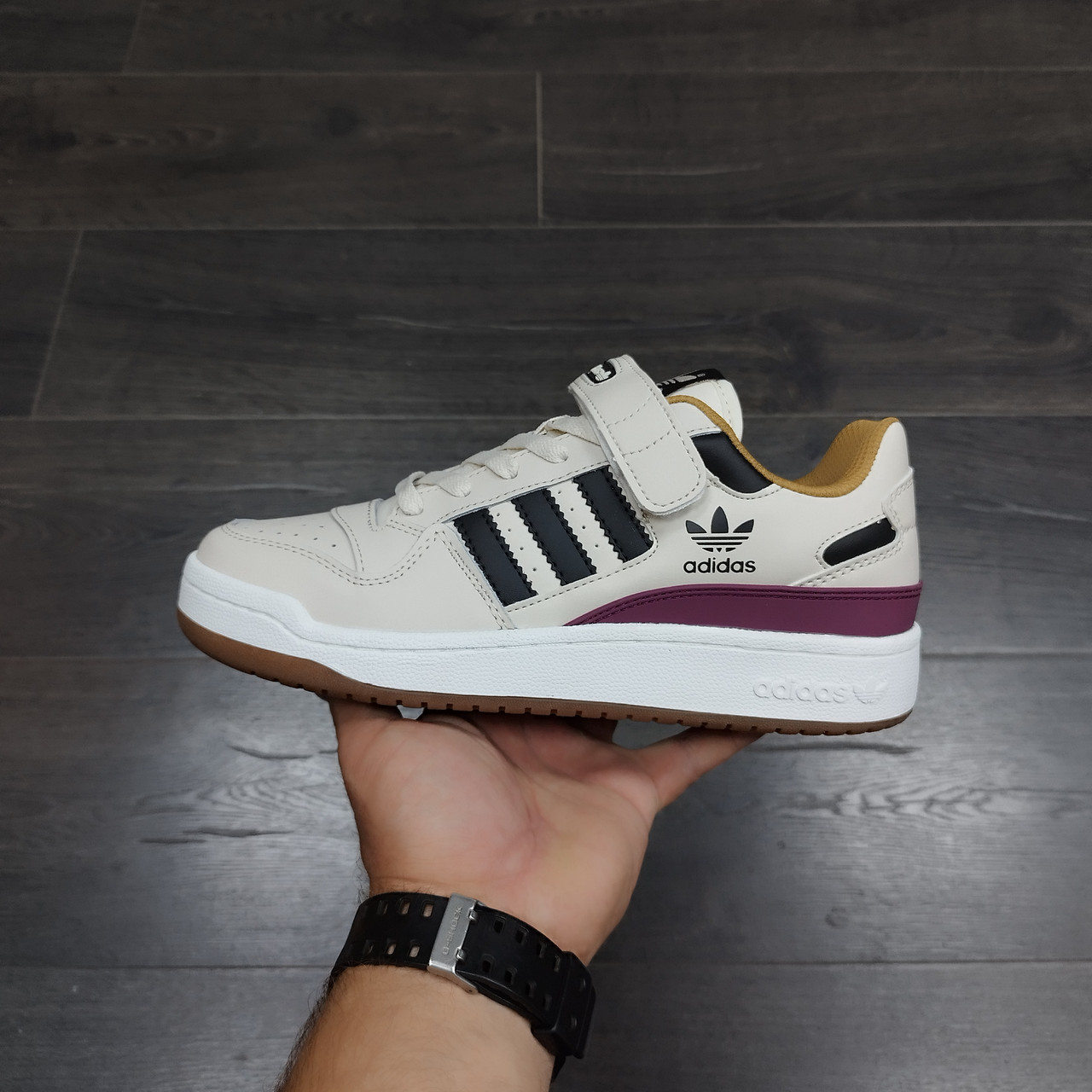 Кроссовки Adidas Forum Low Beige Black