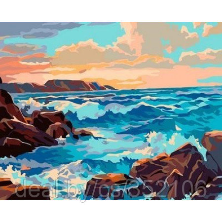 Рисование по номерам "Морские скалы" картина