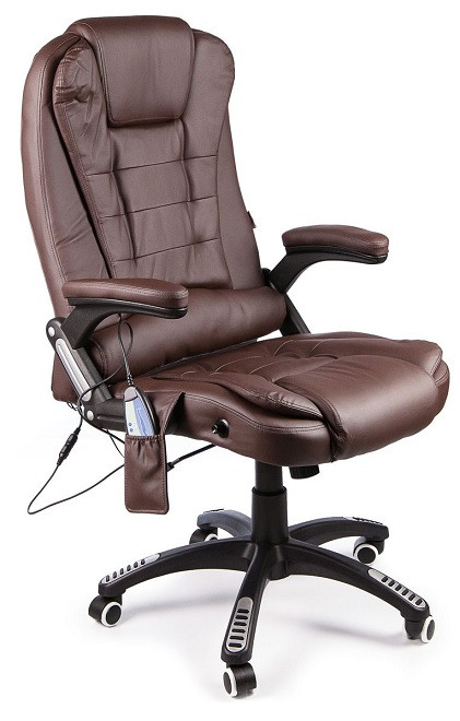 Вибромассажное кресло Calviano Veroni 53 коричневое с массажем - фото 1 - id-p188968924