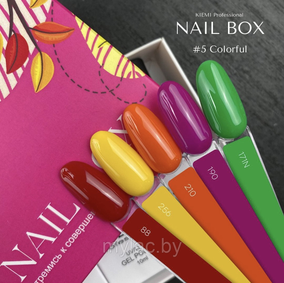 Набор Nail Box (набор 5шт) KIEMI, 5 Colorful - фото 1 - id-p188969486