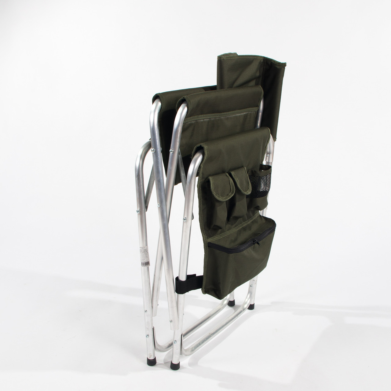 Кресло складное "СЛЕДОПЫТ" 585х450х825 мм, с карманом на подлокотнике, алюминий, хаки - фото 8 - id-p188976153