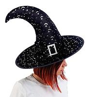 Карнавальная ведьминская шляпа «Ведьмочка» со звёздами
