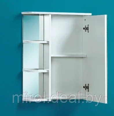 Шкаф с зеркалом для ванной Акваль Эмили 55 / AL.04.55.55.R - фото 2 - id-p188990042