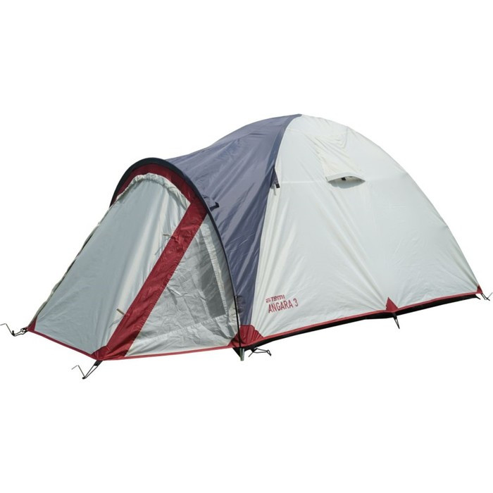 Палатка туристическая Аtemi ANGARA 3B, 3-местная, цвет серый/красный - фото 1 - id-p189014766