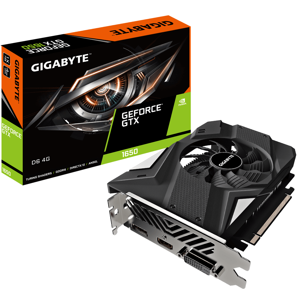 Видеокарта Gigabyte GeForce GTX 1650 D6 (rev. 1.0) 4GB GDDR6 GV-N1656D6-4GD