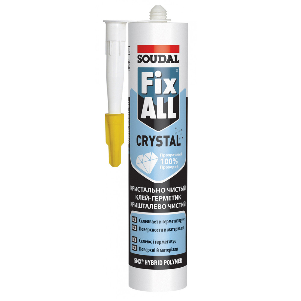 Клей-герметик Soudal Fix All Crystal - фото 1 - id-p86978025